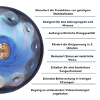 Handpan Mandala Weltraum 9/10/12/13/14 Töne – D-Moll Kurd Mein Handpan