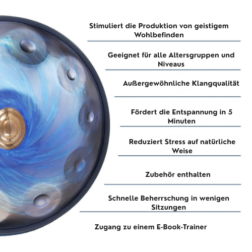 Handpan Einfarbig 9/10/12/14 Töne – D-Moll Kurd Mein Handpan