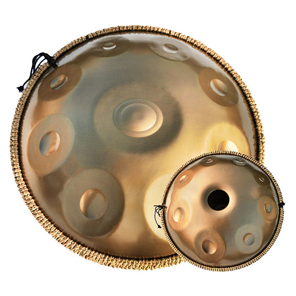 Handpan 17 notes doré - Ré mineur Meine Handpan