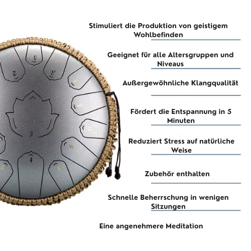 Zungentrommel Lotus – 15 Töne Mein Handpan
